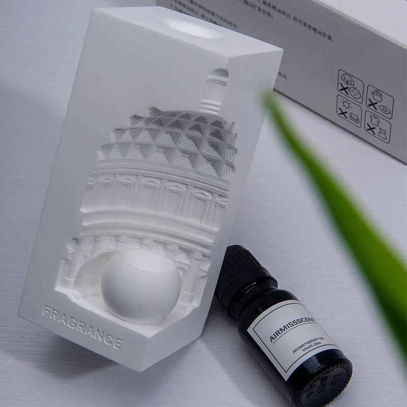 Nordic Roman Architectural Aroma Diffuser Stone with 10ml Essential Oil,High-end Scented Ornament, Aroma Diffuser Stone.