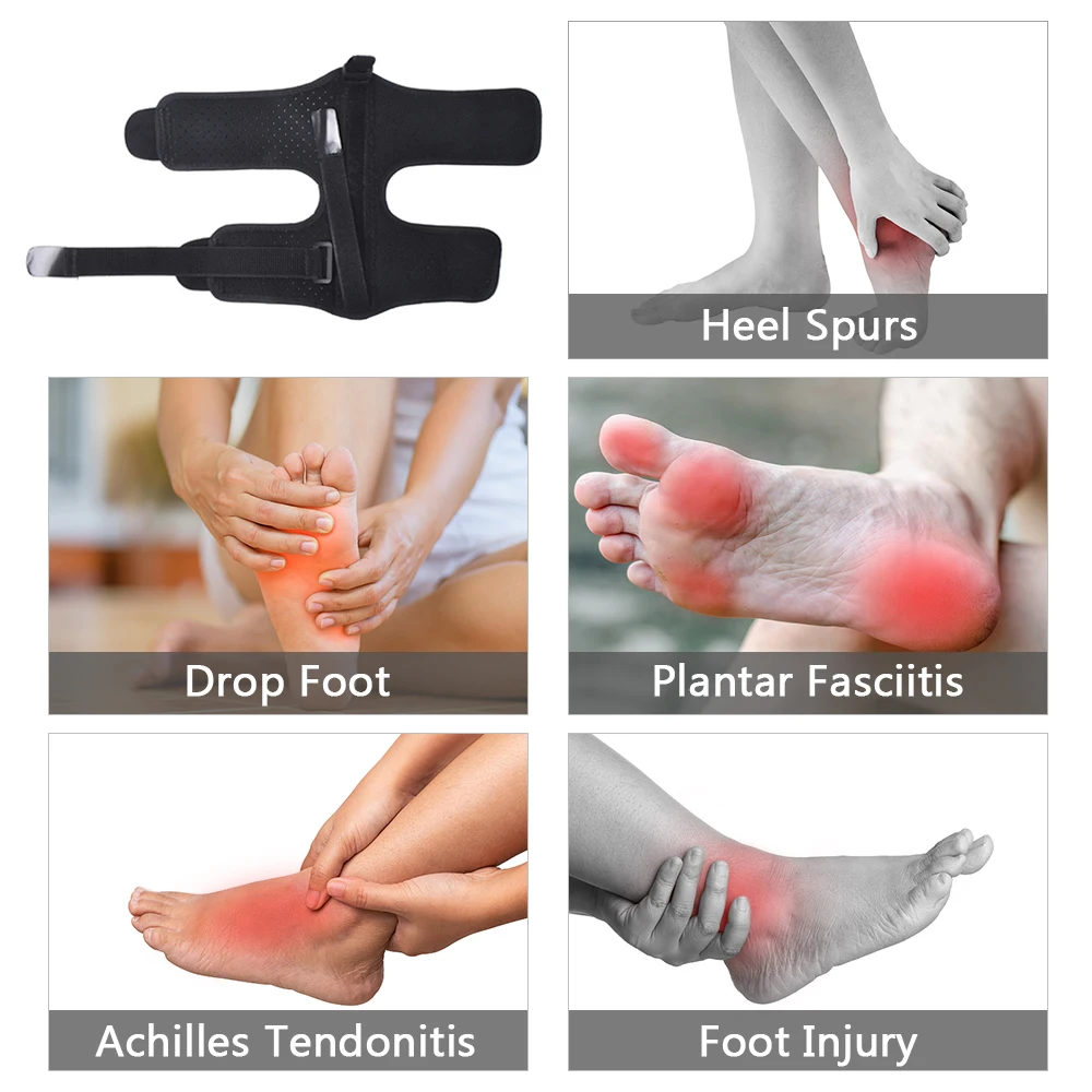 1PC Foot Splint Brace Plantar Fasciitis Night Splint Drop Foot Orthotic Brace Tendonitis Heel and Ankle Pain Foot Support Care