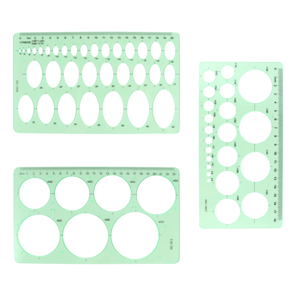 

3 Pcs Set Templates Studying Designing Drawings Oval Template Drafting Geometric Templates Student Rulers Plastic Tool