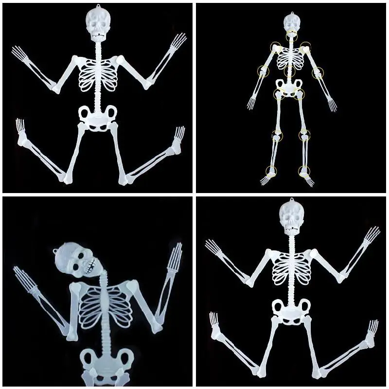 

Horror Luminous Movable Skull Skeleton Props Glow Evil Party Favors Fantasia Eve Scary Halloween Decoration Party Holiday DIY