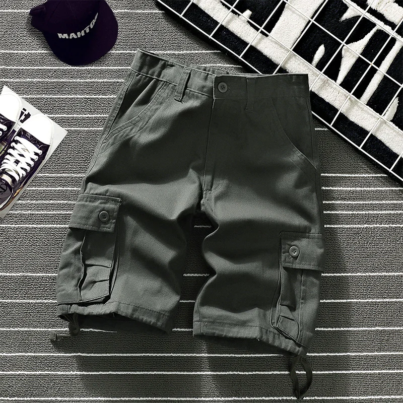 Summer Shorts Men's Fashion Overalls Multi Pocket Loose Oversized Jogging Jogging Pants Cotton Comfortable Beach Pants