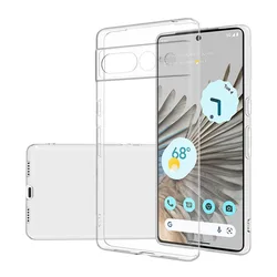 Slim Fit Transparent TPU Silicone Protective Phone Case for Pixel 7 (Clear)