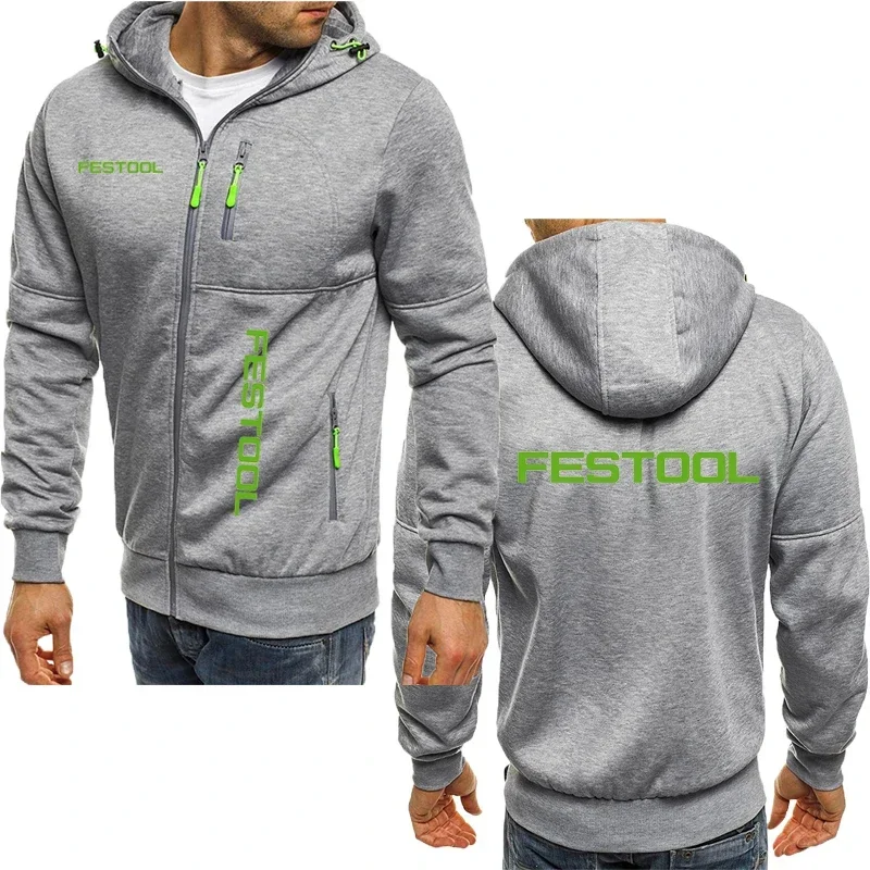 Spring and Autumn Men's hooded jacket Festool tools printing Fashion casual y2k men's hoodie fleece cotton men's hoodie 6