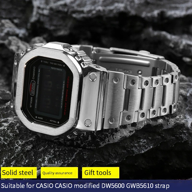 

For Casio G-SHOCK GM-5600 DW5600 GW-M5610 Series Stainless steel watchband Bracelet Men's Metal Watch Strap 16mm