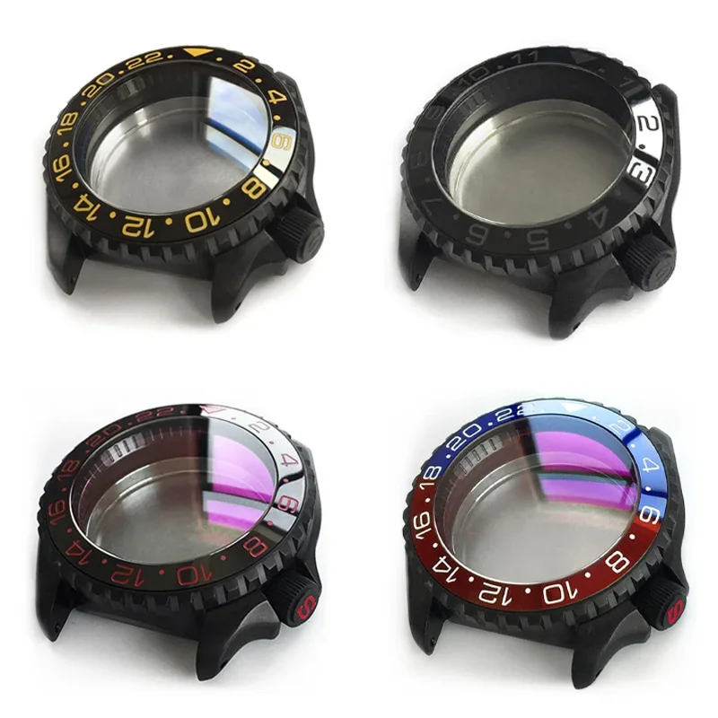SKX007 NH35 NH36 무브먼트 모드 부품 크라운 세라믹 베젤 인서트 교체 용 무광택 스테인레스 스틸 조립 시계 케이스..