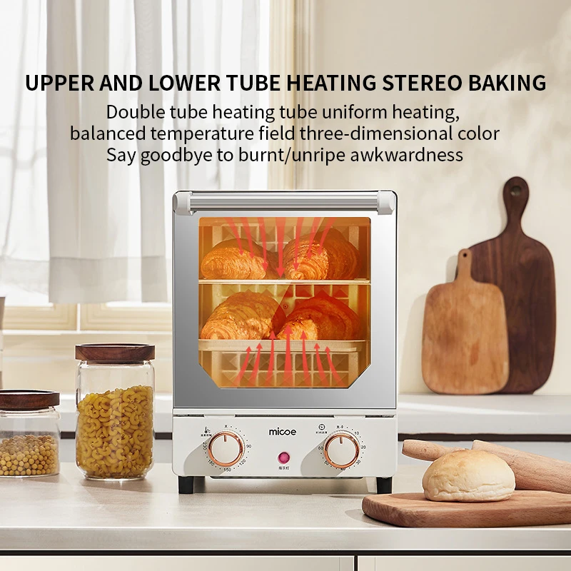 Household Electric Oven Desktop Mini Large Capacity Multifunctional Baking Bread Barbecue Machine Precise Temperature Control