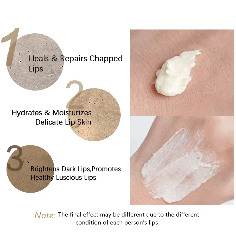 Lip Lightening Scrub Balm Remove Dark Smoke Lips Exfoliating Repair Fine Lines Hyaluronic Acid Moisturizing Brightening Lip Care