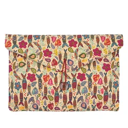 Eco-Friendly Cork Cloth Laptop and Tablet Sleeve for iPad pro 12.9 3-5Gen (Fish)