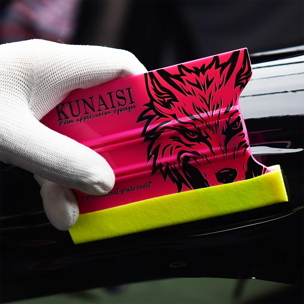 Car Wrapping Tools Vinyl Squeegee Window Tinting Squeegee Automotive Film Tools Professional Auto Wrapping Tools Felt Edge Magnetic Suction Squeegee Scraper For Vinyl Film Window Tint Universal