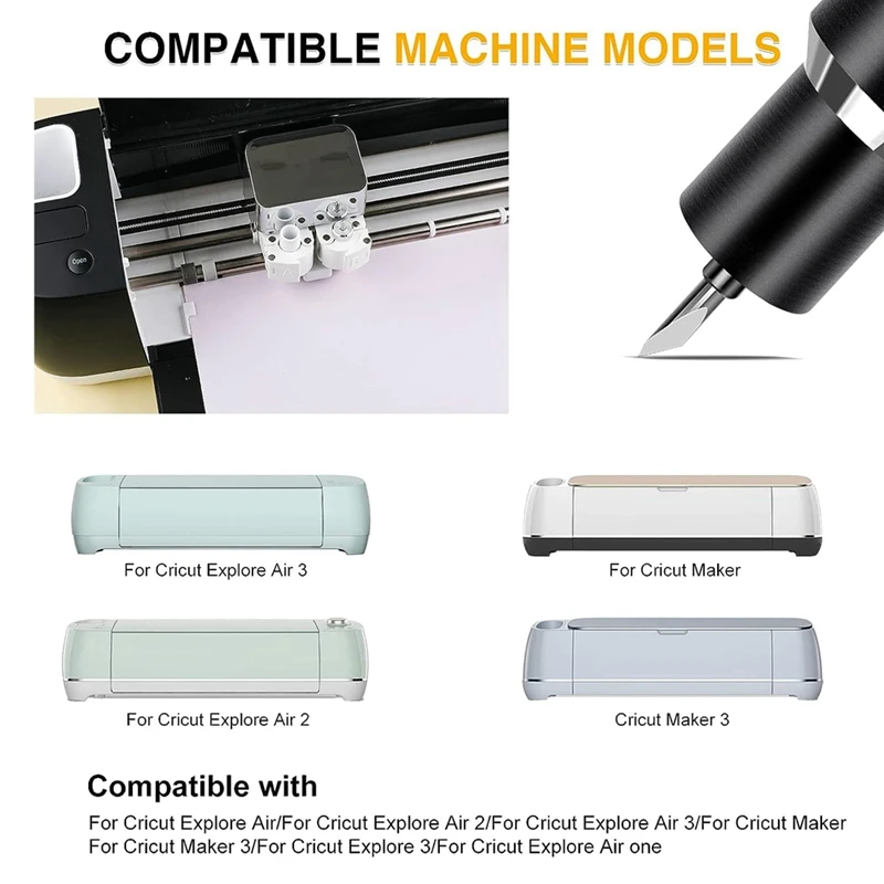 New Deep Cut Blade And Housing For Cricut Maker, Deep Point Blade For Maker 3/Maker/Explore 3/Air 2/Air/One Cutting Machine