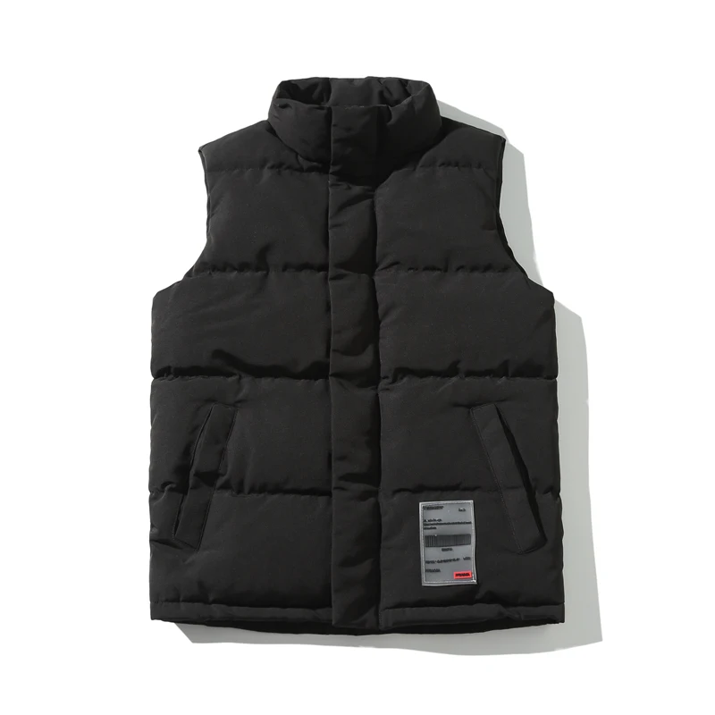 

Мужская зимняя куртка без рукавов, черная теплая Толстая безрукавка с капюшоном, жилет большого размера 5XL, 2023