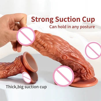Big Dick Soft Dildos Realistic Huge pangolin Dildo No Vibrator Female Large Penis Giant Sex Toys Suction Cup For Women Lesbian 3