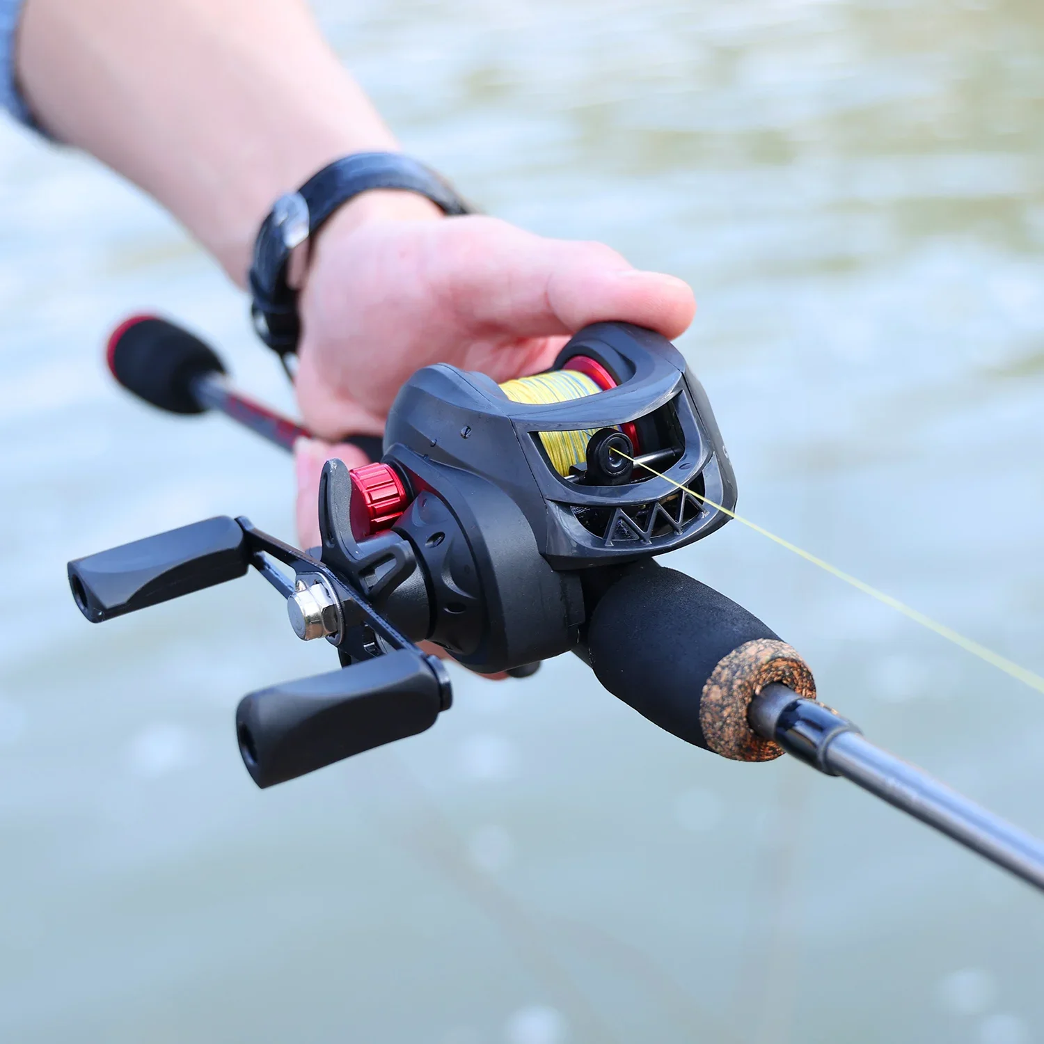 Sougayilang Baitcasting Fishing Rod and Reel Combo 5Section Fishing Rod and 7.2:1 Gear Ratio Reel Full Kit for Bass Carp Fishing 6
