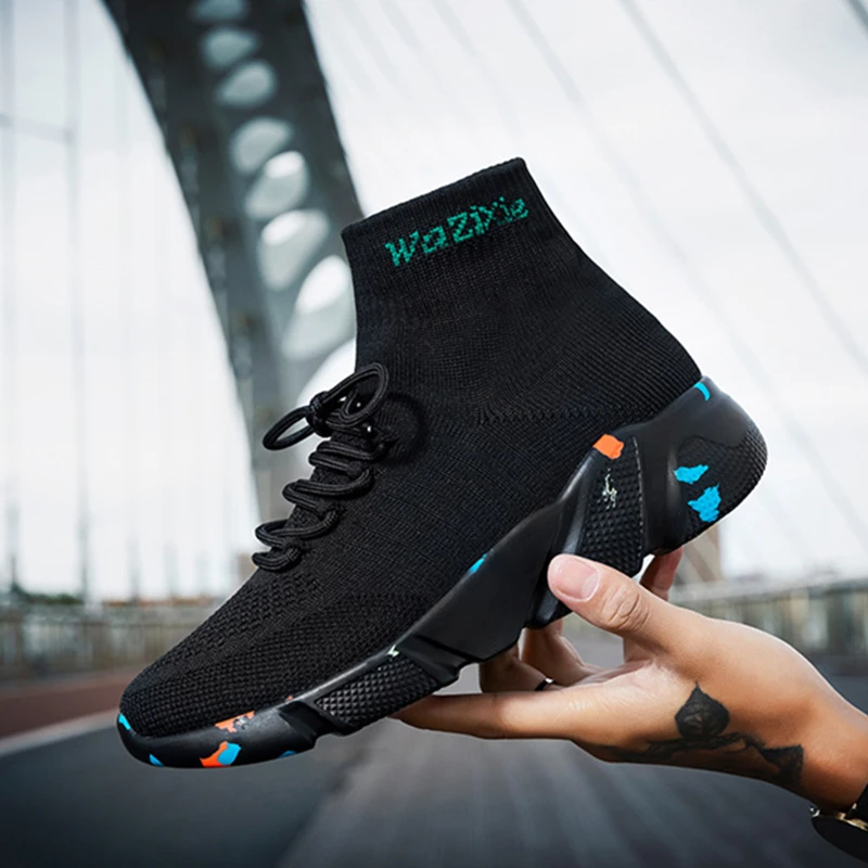 New Unisex Fashion Sneakers Women Sock Boots Shoes Ladies Casual Loafers Student Sports Shoes Woman Men Shoes Plus Size Boots