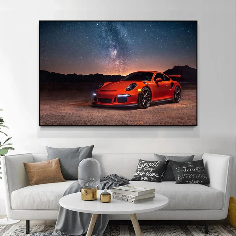 ポスター/レーシング・ポルシェ アバルトポルシェ スーパーカーポルシェ 911 GT3 RS レッドレーシングカーポスター
