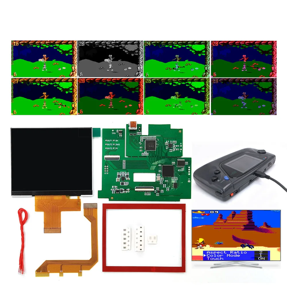 Sega gg Lcd Highlight Screen Kit Pixel Retro hd Ips Luz de Fundo Game Gear Console tv Saída Hdmi 3.5 600×480