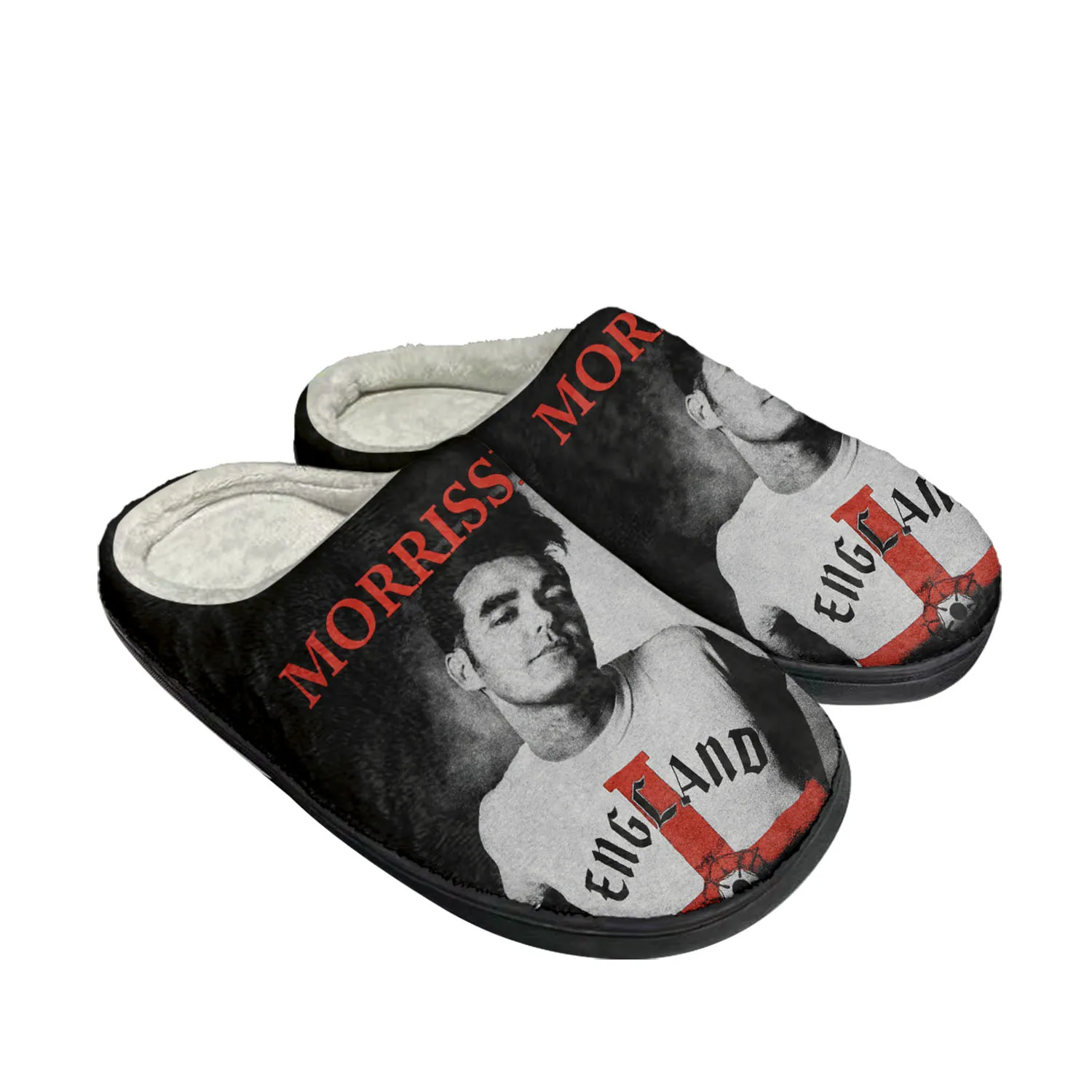 

Morrissey Rock Singer Home Cotton Custom Slippers Mens Womens Sandals Plush Bedroom Casual Keep Warm Shoes Thermal Slipper Black