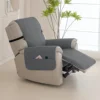 Quilted Recliner Sofa Cover Water Repellent Reclining Chair Covers Pet Kid Dogs Mat Armchairs Slipcovers with Elastic Strap 4