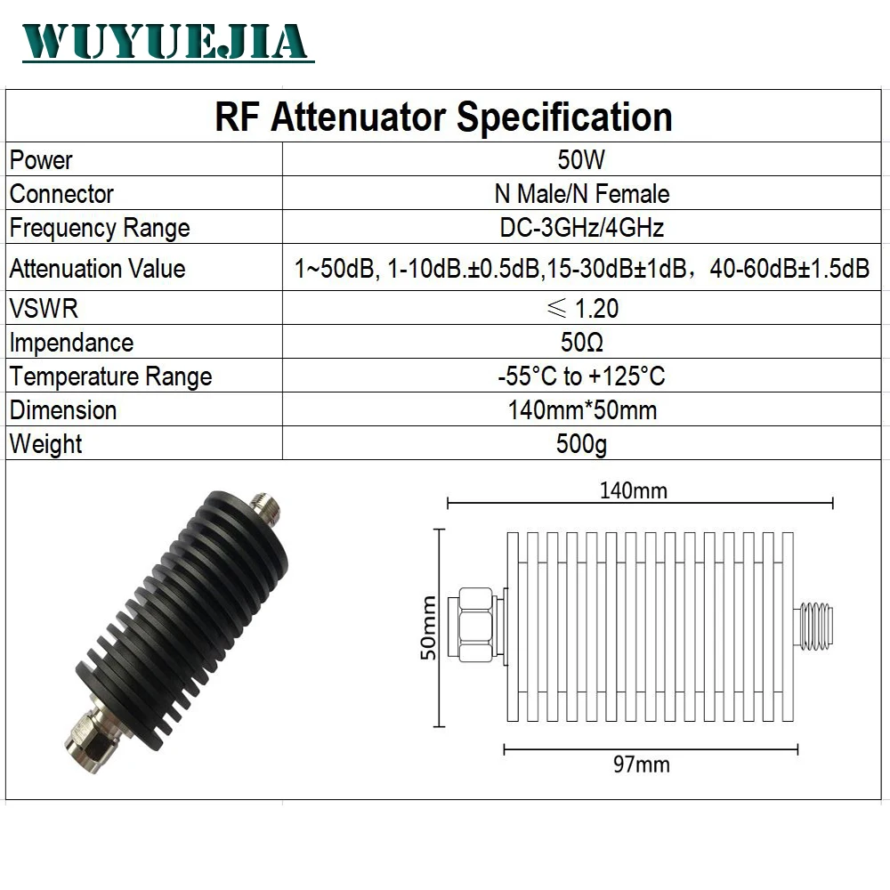 50W N  ÷ N   Ŀ RF  DC-3Ghz/4Ghz rf  50ohm 1  60db 귣 ο