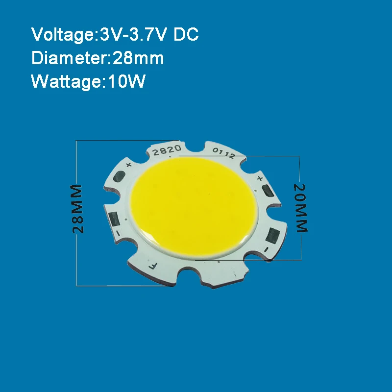 Input 3V 6V 3W-10W Warm White 4000K LED COB Light + Star Substrate Led Lamp