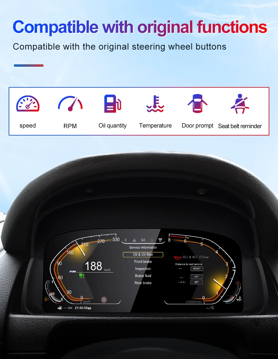 11inch New Product Facroy Price Digital LCD Car Dashboard For BMW X1 E84 2013 20