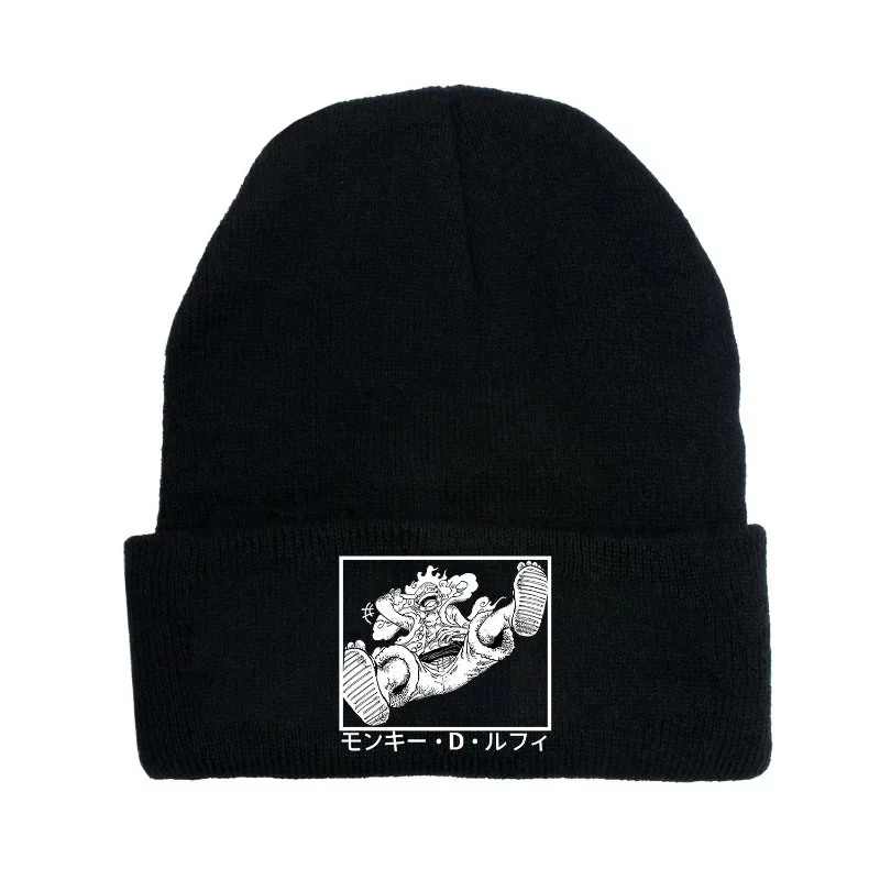 

One Piece Knitted Hat Luffy Zoro Usopp Chopper Animation Creative Peripheral Couple Personality Trend Outdoor Velvet Warm Hat