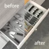 Expandable Utensil Tray for Kitchen Organizers, For Drawer, Cabinet And Shelf,Storage for Spoons, Forks, Knive 3