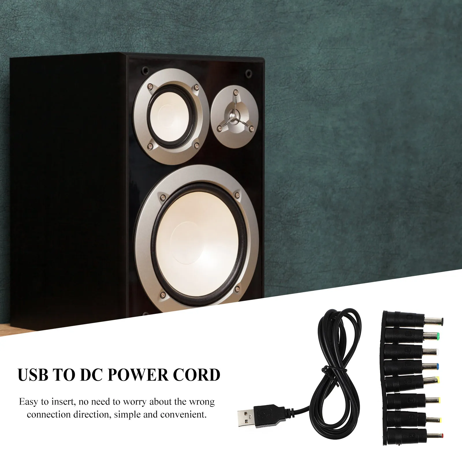1세트 범용 DC 충전 케이블 어댑터 고내구성 유연한 USB-DC 전원 케이블 어댑터 카메라용 다목적 사용