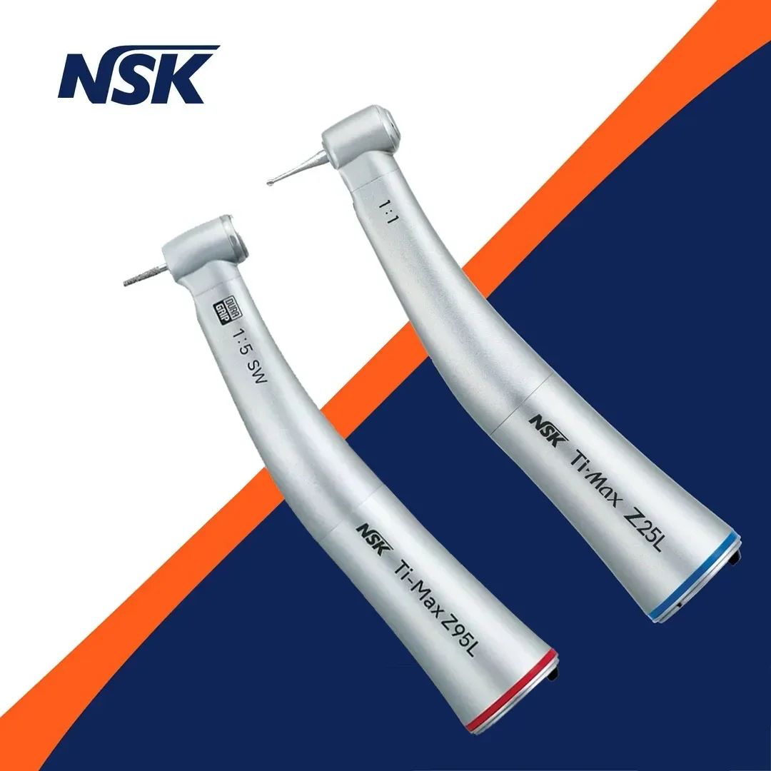 Nsk Pulsante Contrangolo Dentale Manipolo 1:5 Aumentare La Velocità Manipolo Mini Testa Ti Max X95L Spruzzo D'Acqua Interno Anello Rosso