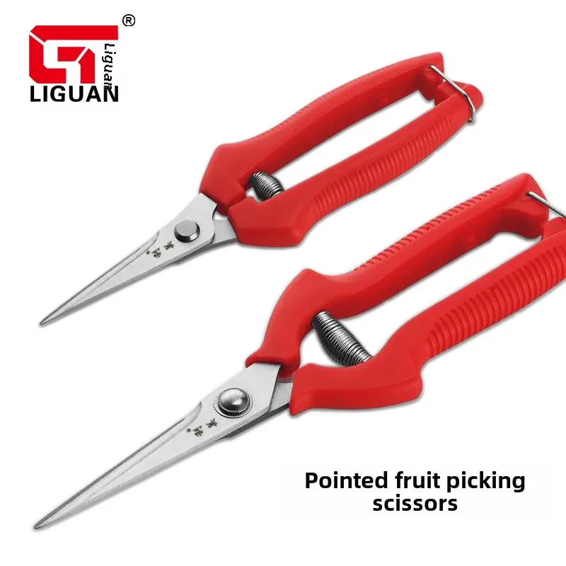 과일 따기용 스테인리스 스틸 정원 가위, Liri, 원예 및 꽃 작업용 경량 다목적 도구