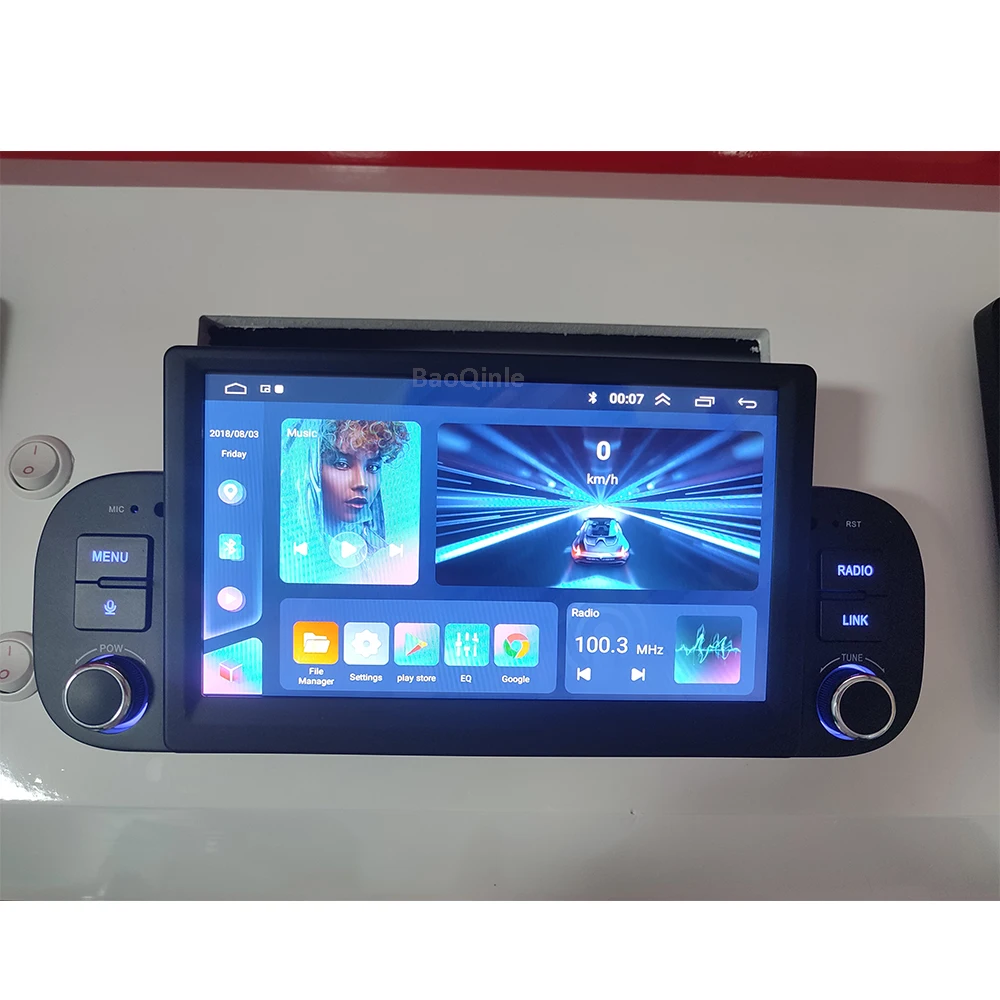 피아트 판다 2013 2014 2019 2020용 안드로이드 오토 카플레이 카 라디오 7인치 GPS WIFI 블루투스 BT 8코어 1Din 차량용 멀티미디어 플레이어