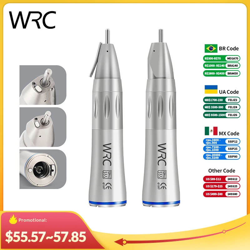 

Низкоскоростной стоматологический ручной наконечник 1:1, прямой Стоматологический материал для боров, прямой наконечник, скорость вращения 40000 об/мин