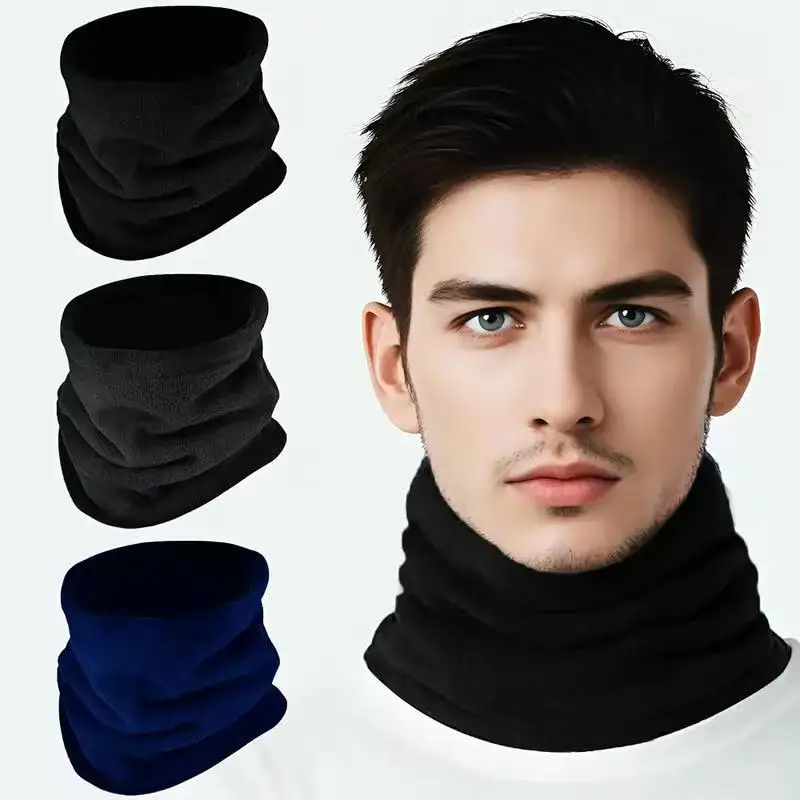 Men Winter Neck Scarf Polar Fleece Ski Tube for Outdoor Sport Cold-proof