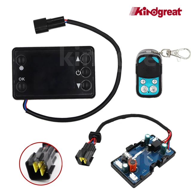 Bouton de commande de chauffage de stationnement universel, 12/24V,  interrupteur de chauffage de stationnement pour voiture camion, accessoires,  bouton de commutation LCD à 3 broches - AliExpress