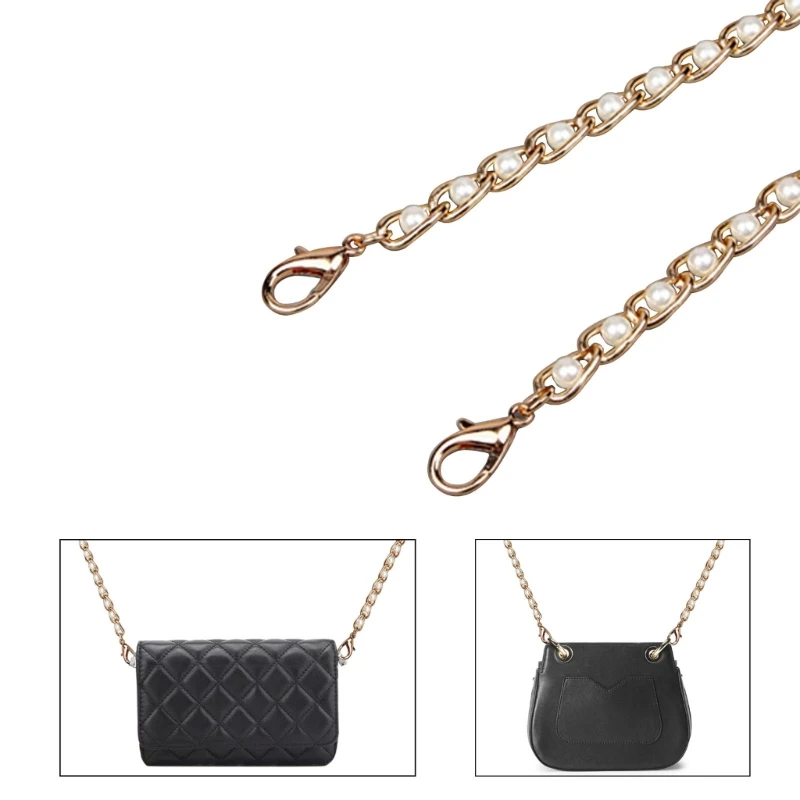 Artificial Pearl Strap for Bags Handbag Handles DIY Women Shoulder Bag Crossbody Bag Chain Strap Replacement Accessories