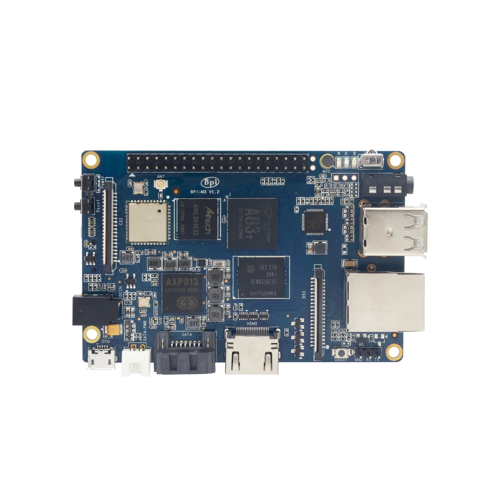 ٳ  BPI-M3 ̽  , Allwinner A83T Ÿھ Cortex-A7, 2GB LPDDR3, 8GB eMMC,  BT    