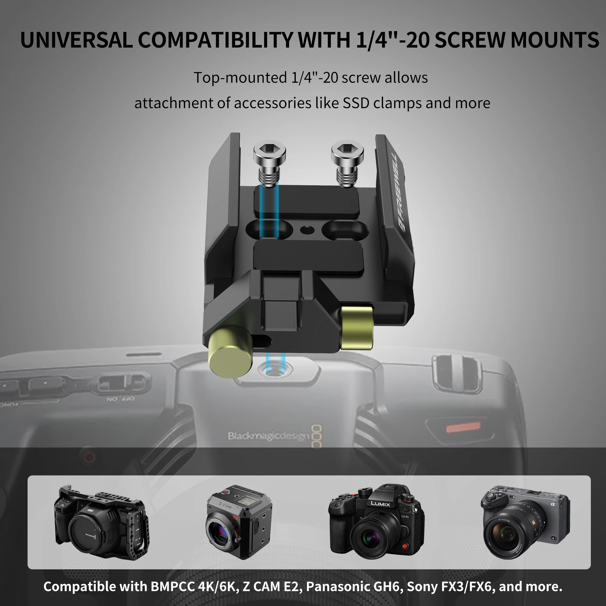 Freewell SSD Mount and Arca Swiss Quick Release Plate for Smartphone Genius Rig