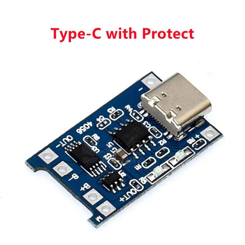 마이크로 USB, C타입, 미니 5V1A 18650 TP4056 리튬 배터리 충전기 모듈, 보호 이중 기능 충전 보드, 1 개, 2 개, 3 개
