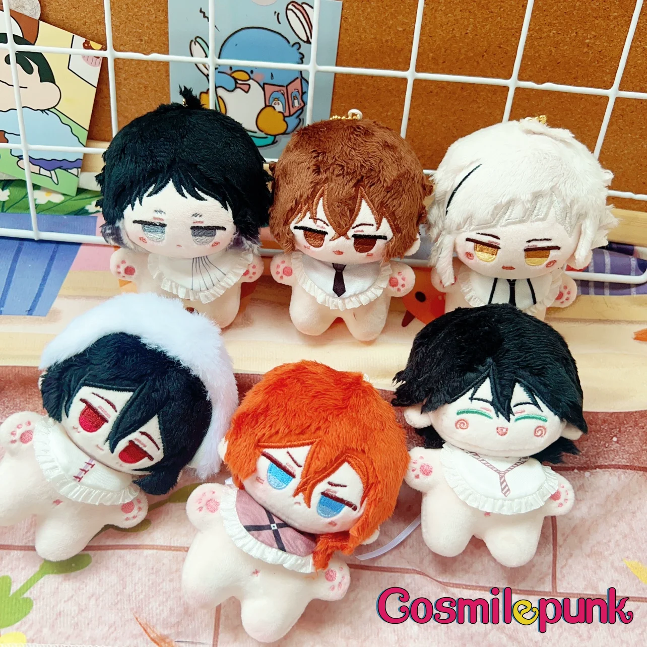 

Bungo Stray Dogs Osamu Dazai Nakahara Chuuya Nakajima Atushi Edogawa Ranpo Akutagawa Ryunosuke 10cm Plush Doll Toy Accessories