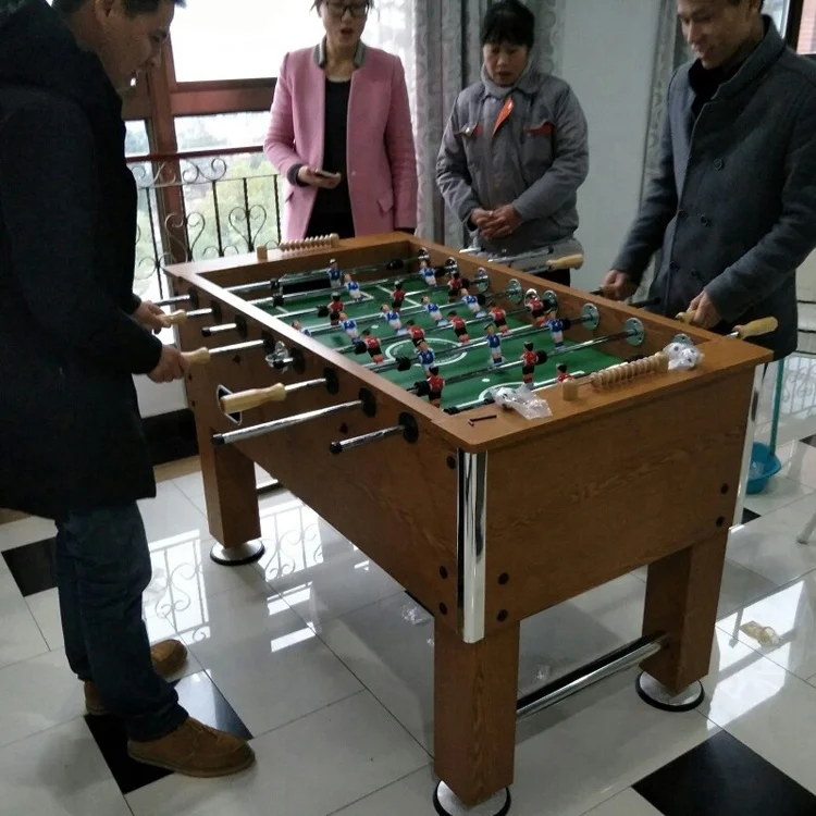 Large Standard Soccer Gaming Table, Professional Hand Football Game Table, Wooden Indoor for Adults, 55"