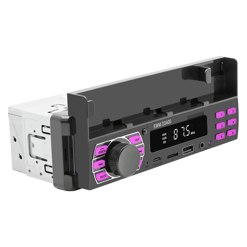 MP3 Player Bluetooth-compatible Aux Multimedia Player APP Remote Car Radio Audio Type C Charging with Phone Holder Locating Car