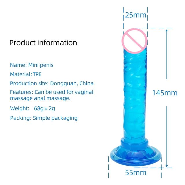 Realistische Mini Dildo Vagina Anal Butt Plug Penis mit Saugnapf  