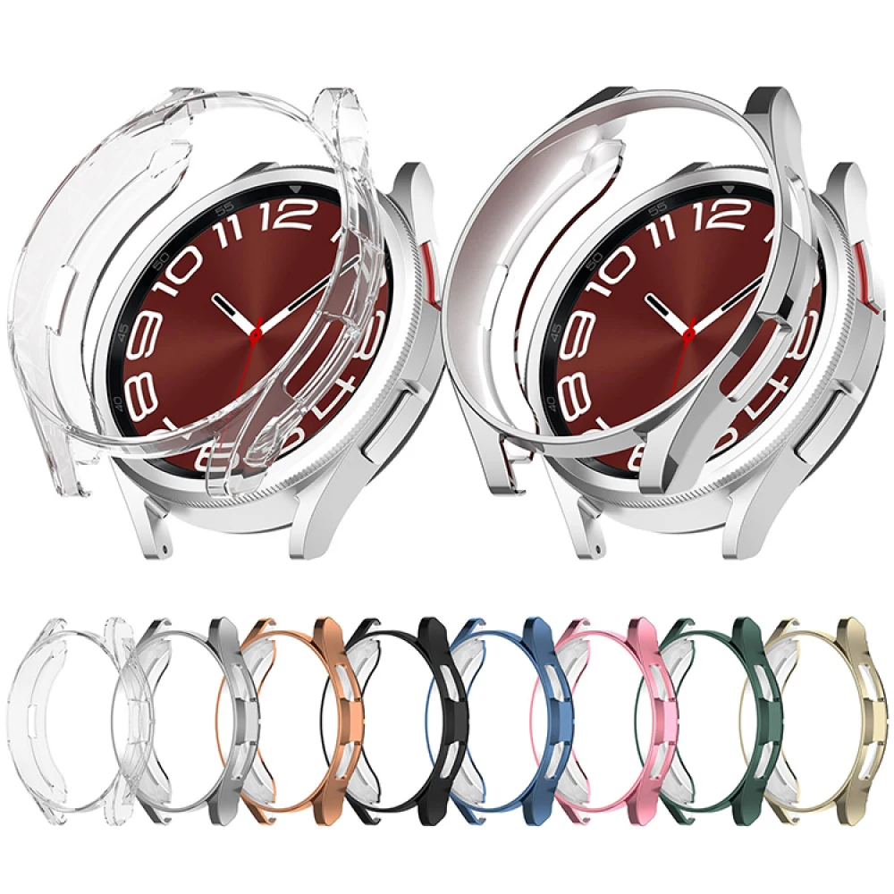 43/47Mm Tpu Half-Wrap Custodia Protettiva Galvanica Smart Watch Frame Per Samsung Galaxy Watch6 Classic