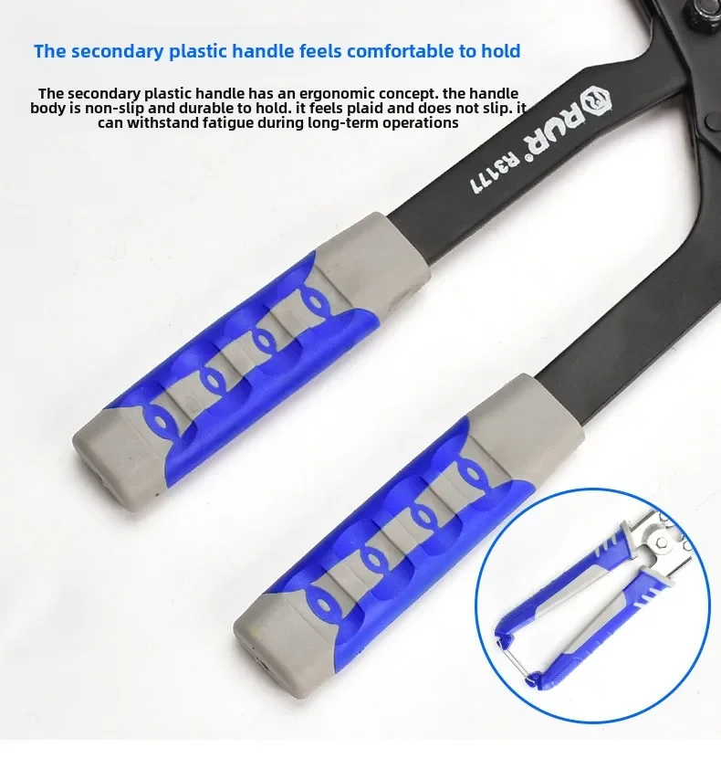 12 zoll Metall Stud Crimper Aluminium Legierung Stanzen Zangen Gips Trockenbau Werkzeuge Für Befestigung Metall Doppel Hand Kiel Zange – Detail 15
