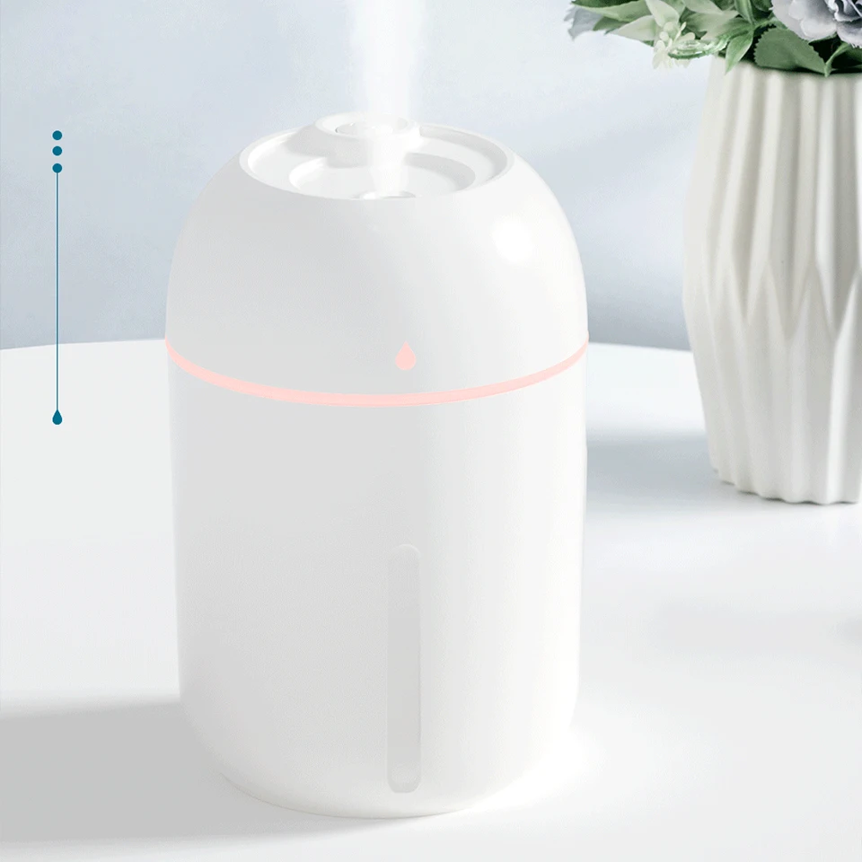 air humidifier 330ML Mini USB Portable Cool Mist Air Humidifier Essential Oil Aroma Diffuser With Led For Car Home Office