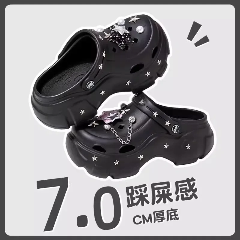 Fashion Charms Clog Slippers Women 2024 Summer New High Quality Sandals for Girls Outdoor Sandals Ladies Sexy Platform Slippers - Image 6