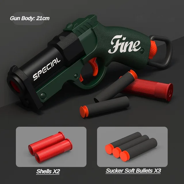 S686 Shotgun Sucker Bullets Toy Gun Model Soft Bullets Pistol Shell Ejection Launcher Outdoor Cs Pubg Game Prop Kids Adult Gifts 6