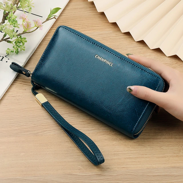 Women Wallet Long Female Clutch Zipper Wallets Big  Women Wristband Long  Wallet - Wallets - Aliexpress