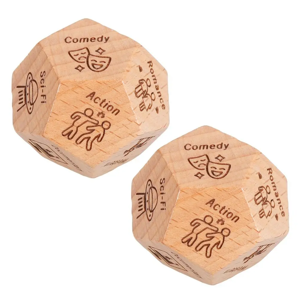 

1pc Wood Movie Decider Dice Funny Anniversary Date Night Ideas Movie Cube Game Take Out Dice Valentines Day