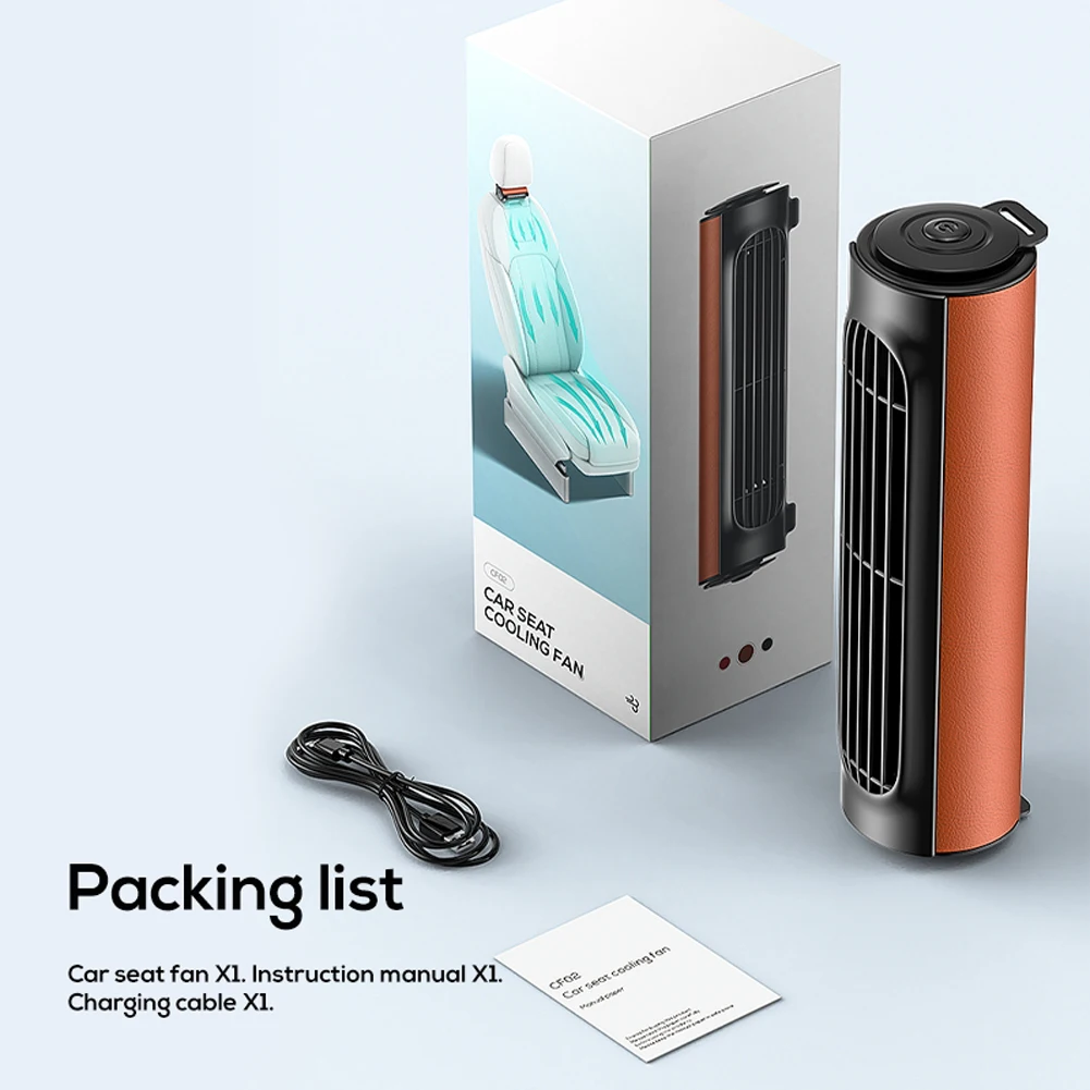 휴대용 카시트 선풍기, USB 전원, 3 단 속도 조절 가능 뒷좌석 쿨러, 저소음 자동차 인테리어 선풍기, 앞 뒷좌석 조수석